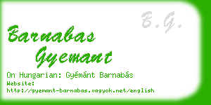 barnabas gyemant business card